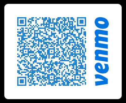 Venmo QR code - scan to donate
